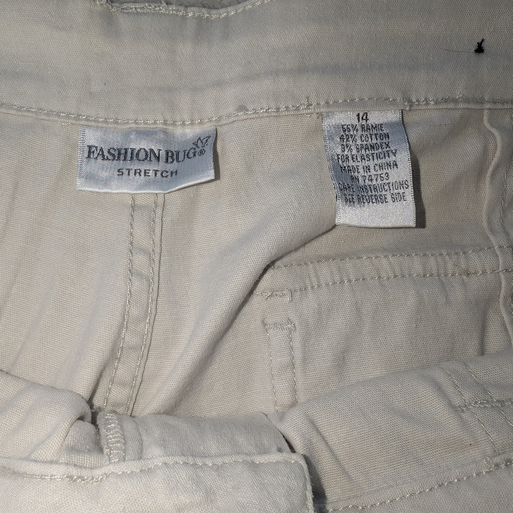 Fashion Bug White Cargo Pants - Picture 2 of 5